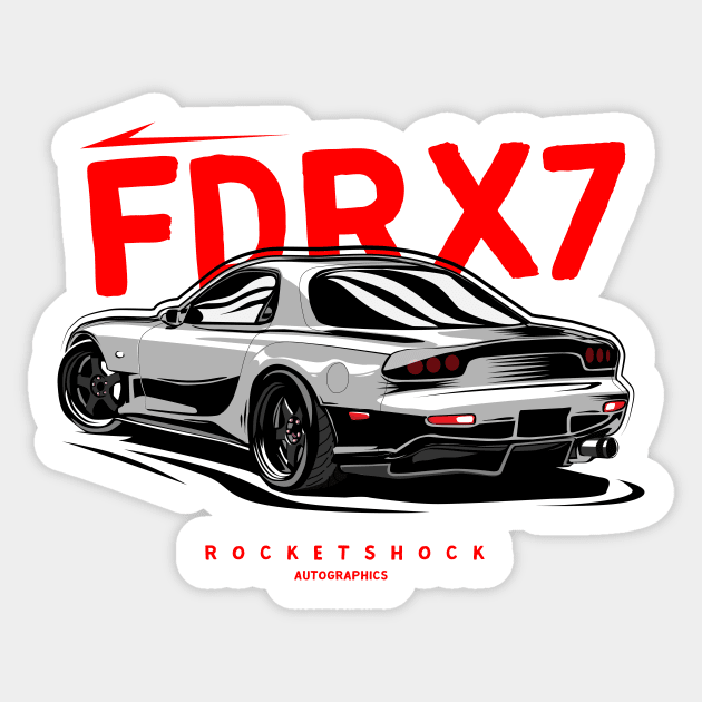 FDRX7 fd3s Sticker by ASAKDESIGNS